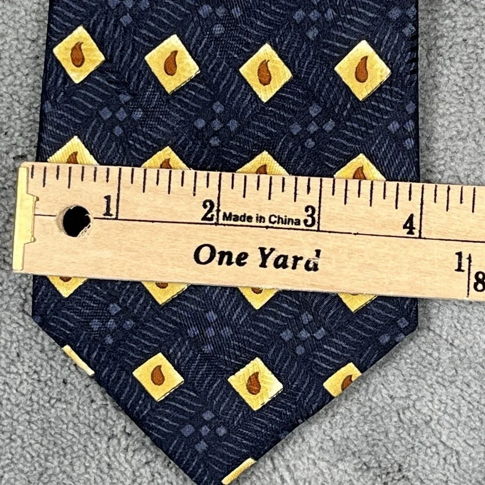 Coach Men's Vintage Luxury Italian  100% Silk Tie Blue AOP